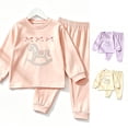 thumbnail image 1 of ZXLBBD Girls' Summer Sleepwear Soft Graphic Pajamas Set and Pajama Pants Casual 2 Piece Outfit for Toddler Kids Home Outfit Clothes Sets,Pink,Size 10 Y-11 Y, 1 of 4