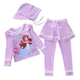 thumbnail image 1 of ZXLBBD Girls Swimsuit 3 Piece Long Sleeved Rash Guard with Cute Printed Skirts Pants Comfort Holiday Surfing, 1 of 6