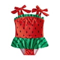 thumbnail image 1 of ZXLBBD Girls Swimsuit Baby One Piece Bathing Suits Toddler Sleeveless Skirt Cute Comfort Vacation Outfit, 1 of 4