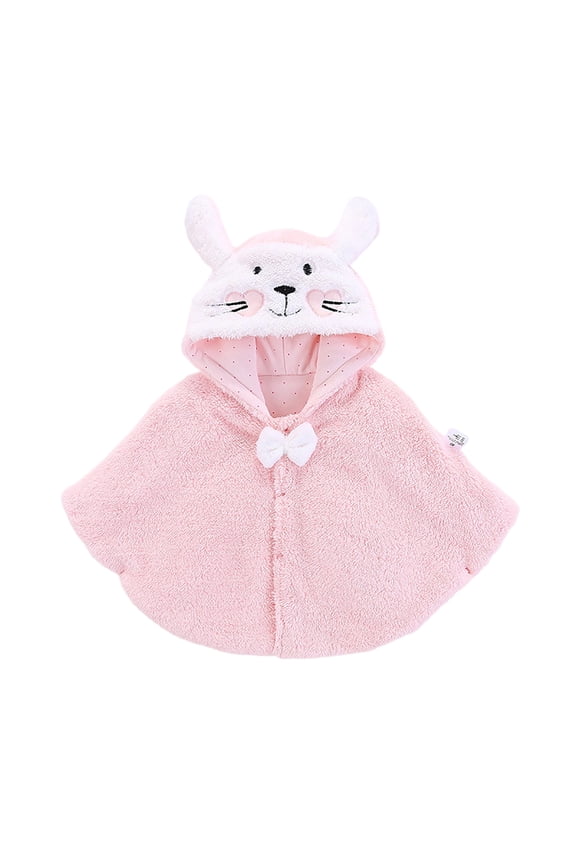 Girls Winter Coat Jacket with Hood Cute Cartoon Cape Windproof Warm Padded for Toddler Baby Casual Relaxed Fit Outdoor Daily Wear Size 3 Y-5 Y