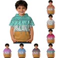 thumbnail image 1 of ZXLBBD Hoodies for Boys Toddler Kids Short Sleeve Graphic Hooded Sweatshirt Lightweight Pullover Top with Pocket Fall Casual Outdoor,Mint Green,Size 7 Y-8 Y, 1 of 4