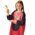 thumbnail image 1 of ZXLBBD Kids Art Smock with Long Sleeves Painting Apron for Child Boys Girls Craft Protective Coverall with Pocket Casual Comfort Soft, 1 of 5