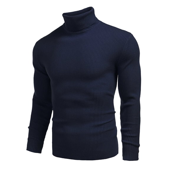 ZXLBBD Male Fall Winter Wool Sweater Round Neck Pullover Bottoming Shirt All Matching High Neck Top Casual Outdoor Cozy Daily Wear