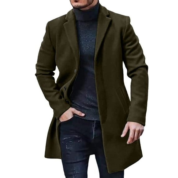 ZXLBBD Men Plus Size Fall Winter Coat Lapel Collar Long Sleeve Padded Leather Jacket Vintage Thicken Coat Sheepskin Jacket
