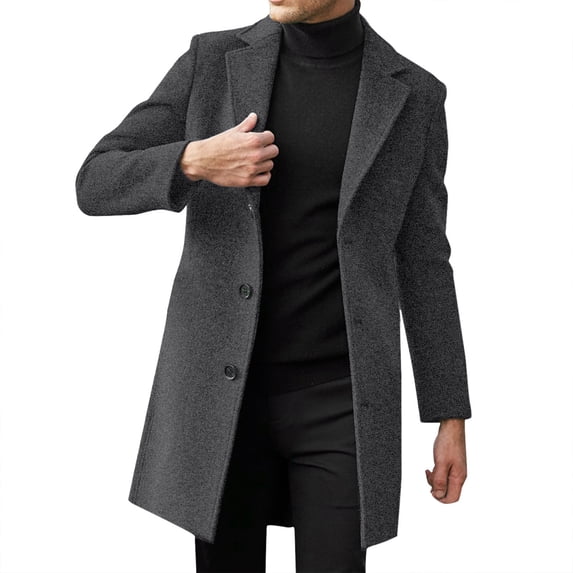 ZXLBBD Men Slim Fall Winter Coat Lapel Collar Long Sleeve Padded Leather Jacket Vintage Thicken Coat Sheepskin Jacket Casual Outdoor Comfort Daily Wear