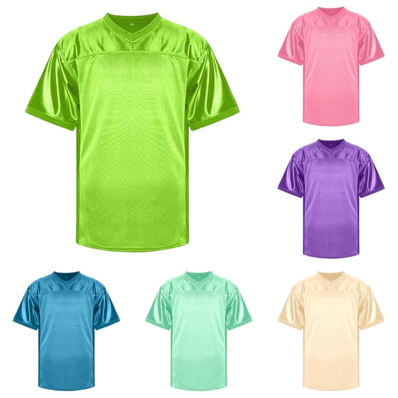 ZXLBBD Men T Shirts Football Mesh Quick Drying Athletic Shirt Solid Color V Neck Short Sleeve Breathable Soft Sporty Top Summer Outdoor T-Shirt,Green,2XL