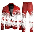 thumbnail image 1 of ZXLBBD Men's Christmas Full Print Suit and Pants Set Casual Outdoor Loose Fit Daily Wear, 1 of 6