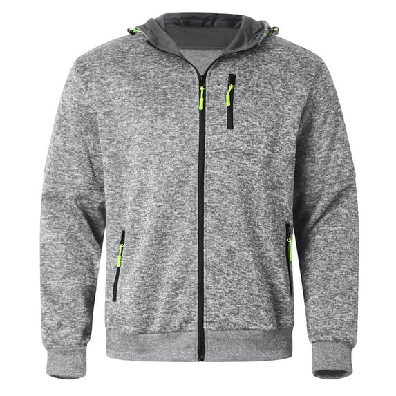 ZXLBBD Men's Fall Winter Sports Active Leisure Jacquard Hoodie Crdigan Hoodie Sweater Knit Cardigan Casual Outdoor Cozy Daily Wear