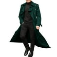 thumbnail image 1 of ZXLBBD Men's Fall Winter Warm Long Trench Coat Double Coats with Belt Fashion Jacket Casual Outdoor Versatile Daily Wear, 1 of 5