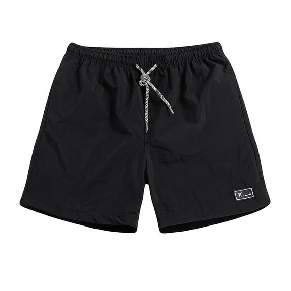 ZXLBBD Men's Summer Plus Size Thin Fast-drying Beach Trousers Sports Active Short Pants Casual Outdoor Relaxed Fit Daily Wear