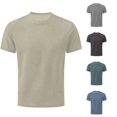 thumbnail image 1 of ZXLBBD Men's T-Shirts Mesh Knit Ice Silk Short Sleeve Crew Neck Workout Athletic Shirt for Everyday Comfort Breathable Tee Casual Summer Tshirt,Khaki,2XL, 1 of 4