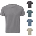 thumbnail image 1 of ZXLBBD Men's T-Shirts Mesh Knit Ice Silk Short Sleeve Crew Neck Workout Athletic Shirt for Everyday Comfort Breathable Tee Casual Summer Tshirts,Grey,3XL, 1 of 4