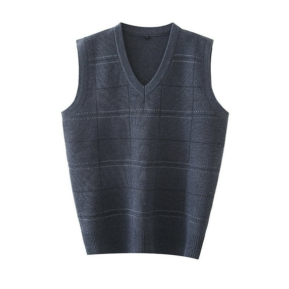 ZXLBBD Mens Fall Winter Fashion V Neck Sleeveless Knit and Vest Sweater Vest Casual Outdoor Comfort Daily Wear