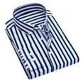 thumbnail image 1 of ZXLBBD Mens Non Ironing Coat Tooling Stripe Lattice Shirt Long Sleeve Casual Outdoor Cozy Daily Wear, 1 of 4