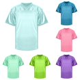 thumbnail image 1 of ZXLBBD Mens T-Shirts Football Mesh Quick Drying Athletic Shirt Solid Color V Neck Short Sleeve Breathable Soft Sporty Top Casual Summer Tshirts,Light Blue,M, 1 of 4