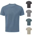 thumbnail image 1 of ZXLBBD Mens T-Shirts Mesh Knit Ice Silk Short Sleeve Crew Neck Workout Athletic Shirt for Everyday Comfort Breathable Tee Casual Summer Tshirt,Blue,M, 1 of 4