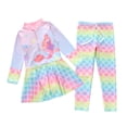 thumbnail image 1 of ZXLBBD Swimsuit for Girls Long Sleeve Tie Dye Rash Guard Sun Protection Bathing Suit with Swim Pants Breathable Vacation Outfit, 1 of 4