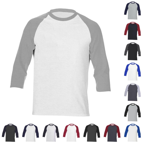 ZXLBBD T Shirts for Man 3/4 Sleeve Crew Neck Pullover Patchwork Color Loose Comfort Baseball Shirts Tee Versatile Fashion Summer Outdoor T-Shirt,Light Gray3,S