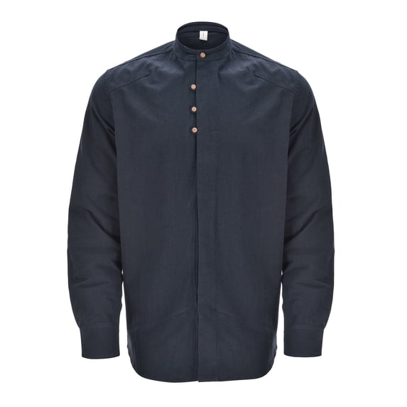 ZXLBBD T Shirts for Man Fashion Solid Color Stand Collar Long Sleeve Slim Fit Shirt Casual Outdoor Cozy Daily Wear