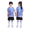 thumbnail image 1 of ZXLBBD Toddler Boy Outfits Girls V Neck Breathable Soft Tracksuit T Shirt and Shorts Kids Sports Athletic Training Clothing Sets, 1 of 3