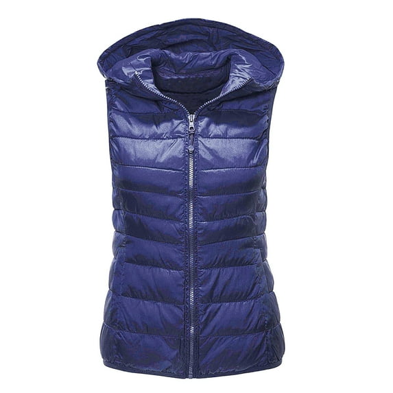 ZXLBBD Unisex Solid Color Vest Zipper Pocket Sleeveless Jacket Hooded Coat Casual Outdoor Comfort Daily Wear