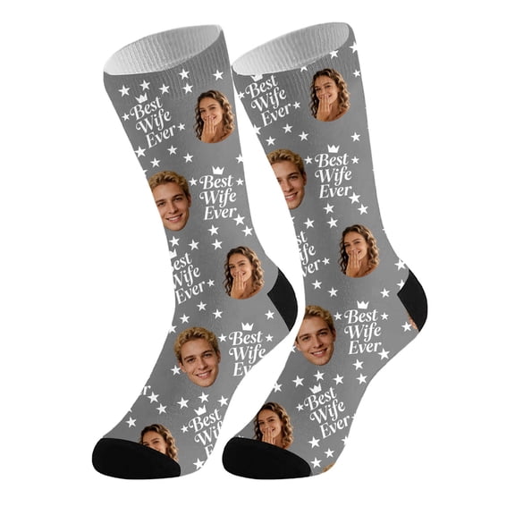 ZXLBBD Valentine's Day Men Socks DIY Pattern Personalized Socks Novelty Couple Stockings Comfortable Stretchable Hosiery for Giving Funny Socks
