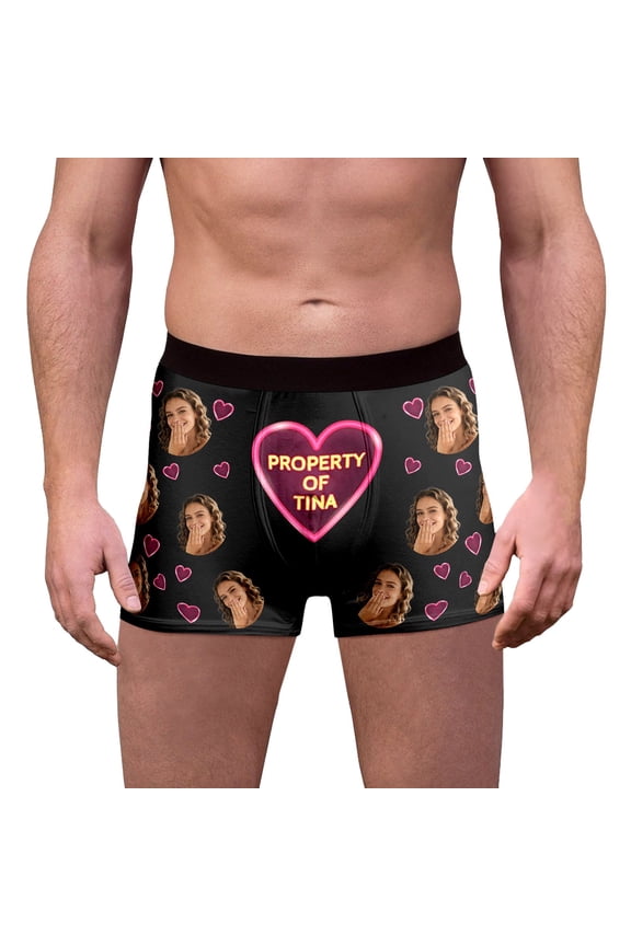 Valentine's Day Mens Underwear Boxer Briefs Novelty DIY Print Elastic Waist Comfortable Stretchy Soft Breathable Casual Holiday Party Underwear