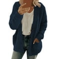 thumbnail image 1 of ZXLBBD Women Fall Winter Plus Size Sweater Pockets Buttons Baggy Cardigan Coat Casual Outdoor Comfort Daily Wear, 1 of 6