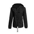 thumbnail image 1 of ZXLBBD Women Solid Color Long Sleeve Pocket Outwear Splicing Windbreaker Casual Outdoor Relaxed Fit Daily Wear, 1 of 6