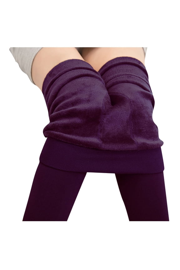 Women Warm Fall Winter Tight Thicken Velvet Wool Pants Trousers Leggings Casual Outdoor Versatile Daily Wear