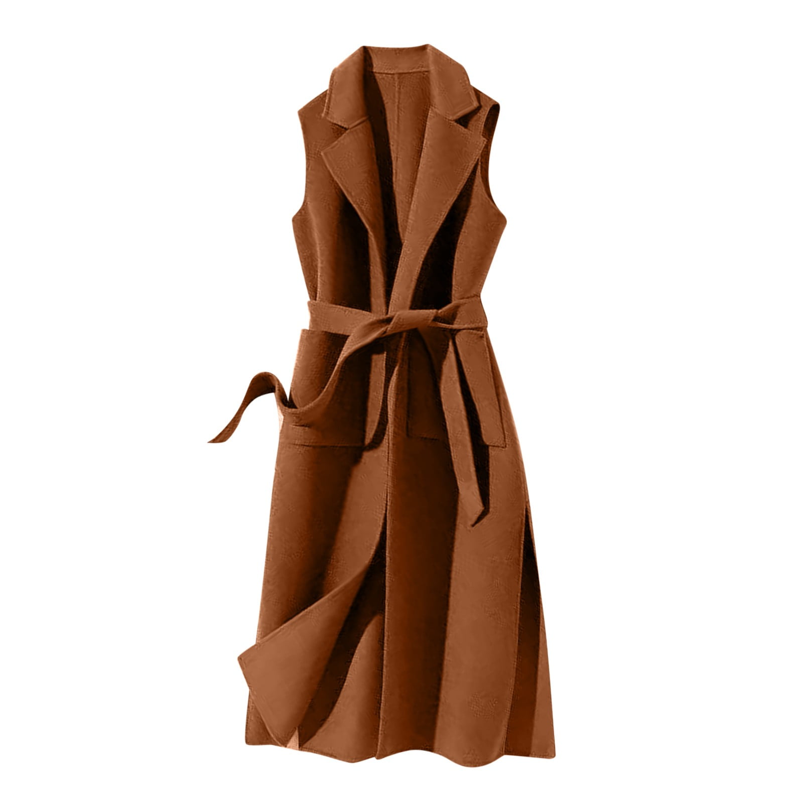 ZXLBBD Women's Fall Winter Vest Woolen Solid Color Strap