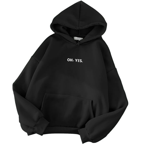 ZXLBBD Women's Letter Printed Fall Winter Hoodie with Hoodie Casual Outdoor Loose Fit Daily Wear