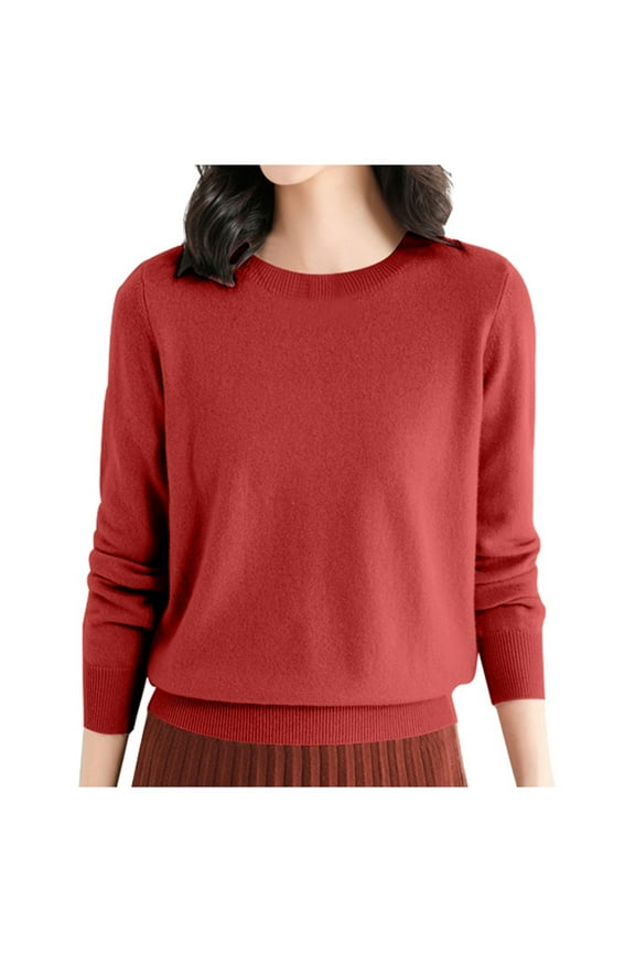 Women's Wool Base Layer Shirt Tops Crewneck Long Sleeve Travel Hiking Tee Women T Shirt Pullover Sweater Casual Outdoor Cozy Daily Wear
