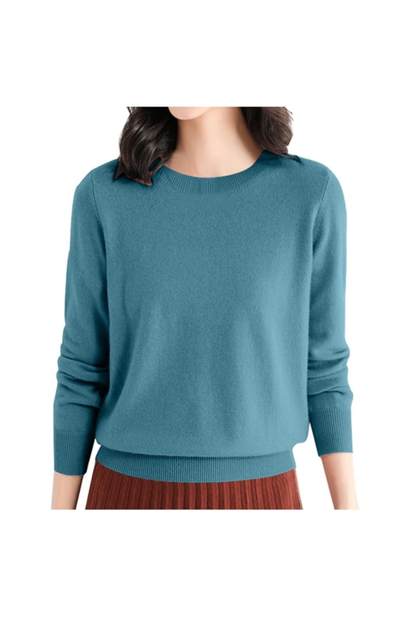 Women's Wool Base Layer Shirt Tops Crewneck Long Sleeve Travel Hiking Tee Women T Shirt Pullover Sweater Casual Outdoor Versatile Daily Wear