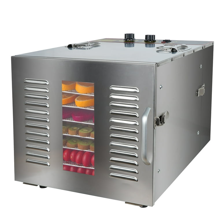 ZXMT 10 Trays Food Dehydrator Commercial 1000 Watts Fruit Dryer Machine  Stainless Steel Dog Food Jerky Maker 