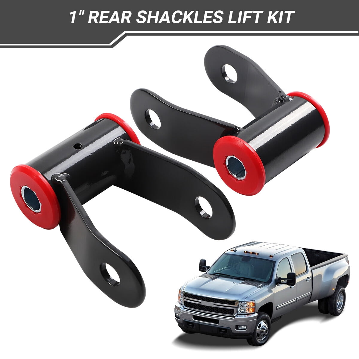 ZXMT 1Pair 1" Rear Shackles Lift Kit Fit for 19882018 Chevy Silverado
