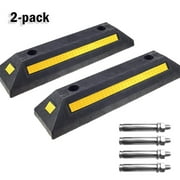 ZXMT 2Pack 21" Vehicle Wheel Chock Parking Stopper for Garage Heavy Duty Curb Stop