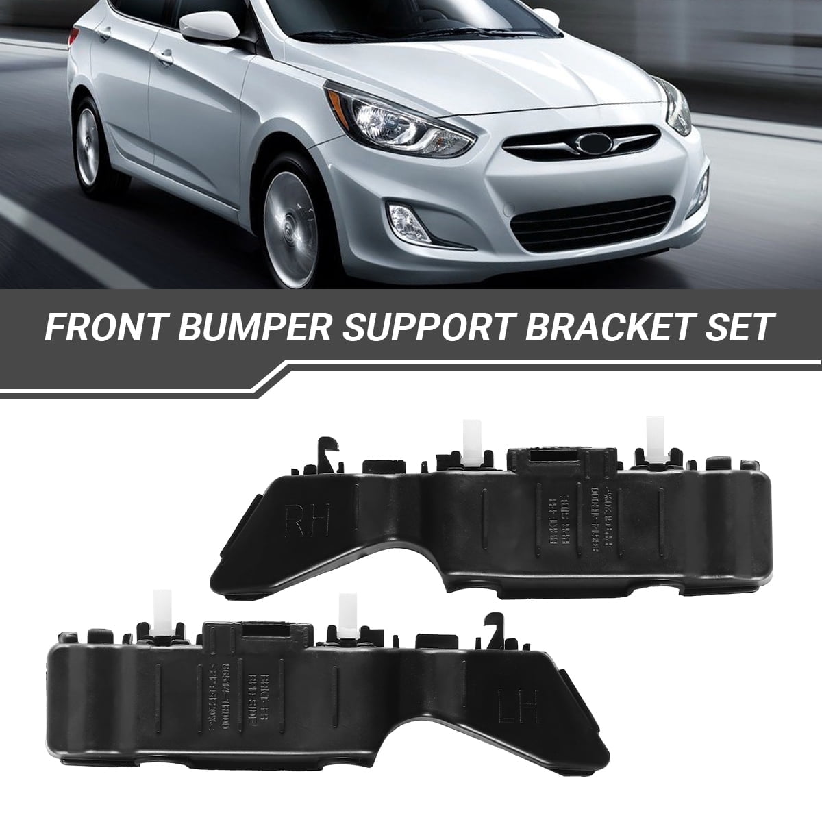 2Pcs LH&RH Front Bumper Bracket Fit for 2012-2017 Hyundai Accent