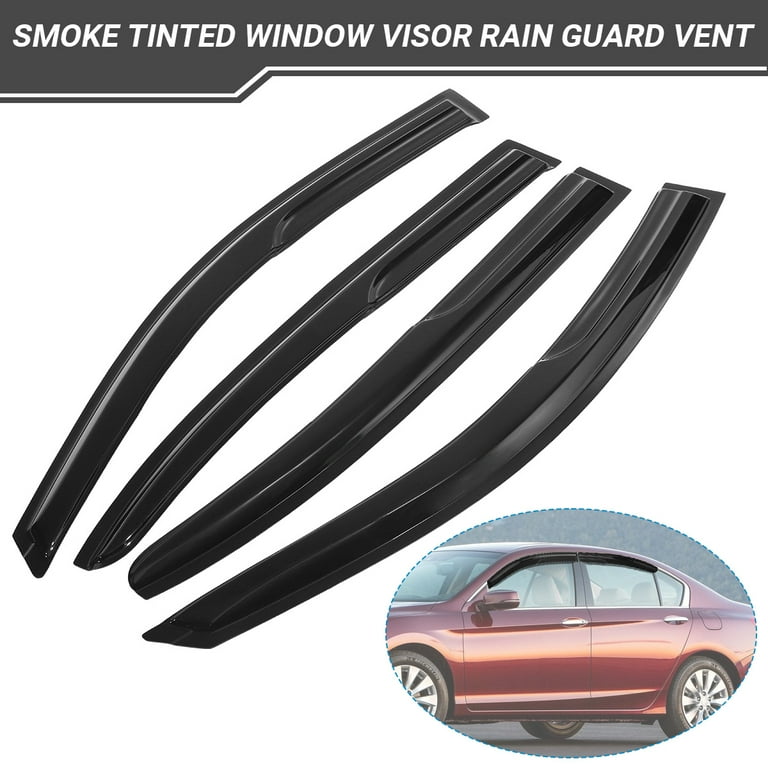 4Pcs Wavy Mugen Style Window Visor Rain Guard Fit for 2013-2017