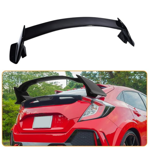Compatible with Honda Civic Hatchback 2016 2017 2018 2019 2020 2021 Type R Style Rear Trunk Spoiler Gloss Black