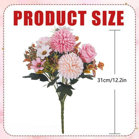 ZXNWN Big Clearance Artificial Roses Flower Bouquet With Hydrangea Roses Flowers Small Faux Arrangements for Wedding Table Centerpieces Kitchen Home Decorations Photography Props