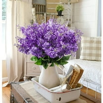 ZXNWN Clearance Artificial Flowers Bouquets Wisteria Hyacinth Fake Bulk for Vase Home Decor Indoors Outdoors Garden Hotel Party Wedding Mock