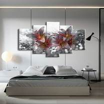 ZXNWN Clearance Sales Modern Flower Theme Wall Art Abstract Orchid Canvas Wall Decor Flower Abstract Painting Life Canvas Wall Art for Home Decor