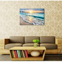 ZXNWN Clearance Yirtree Art Sea Large Canvas Prints Wall Art Ocean Beach Frameless Pictures Paintings for Living Room Bedroom Home Decorations