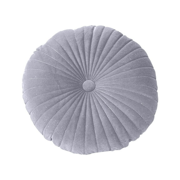 ZXNWN Decorative Round Pleated Throw Pillows Pumpkin Throw Pillows With Center Button Vintage Velvet Floor Pillows for Sofa Couch Vanity Chair Bed