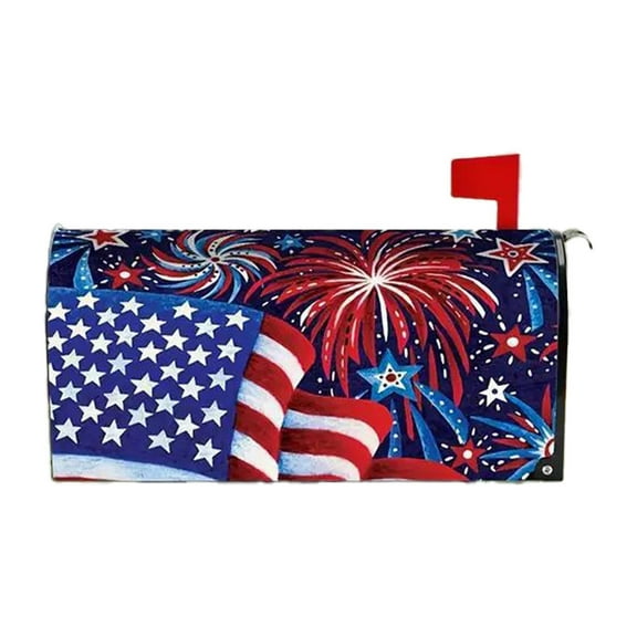ZXNWN Household pendant Clearance American Flag Patriotic Mailbox Cover Independence Day Mailbox Cover Mailbox Package Postal Mailbox Cover Decoration Home Outdoor Garden