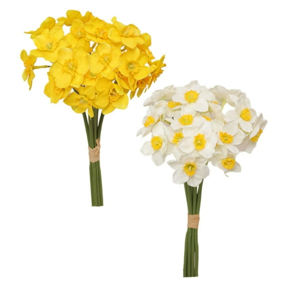 ZXNWN Sales Today Clearance Artificial Daffodil Flowers 16 Inch Length Silk Flowers for Decorating Flower Bouquets for Family Parties Weddings and Shops