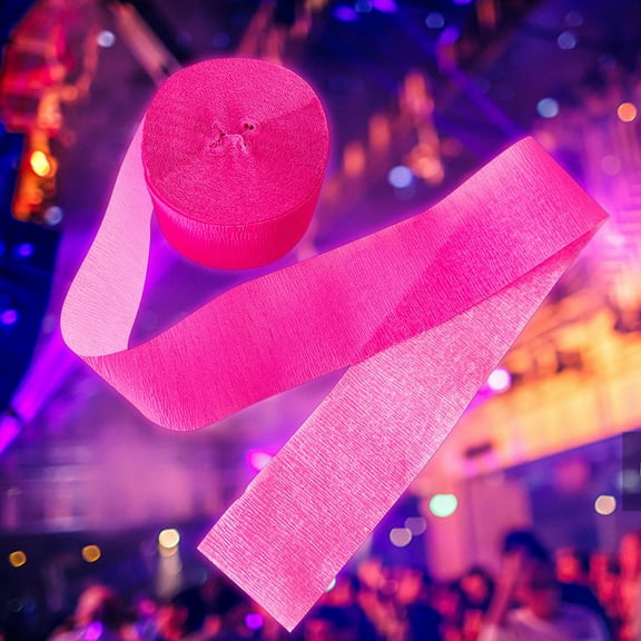 ZXNWN Sales Today Clearance Party Decorations 1 Roll Glow Crepe Paper Fluorescent Neon Paper Streamers for Wedding Birthday Neon Party Fiesta Party Prom Dance Party Photography