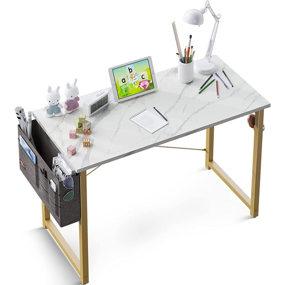 ZXNYH 63 inch Super Large Computer Writing Desk Gaming Sturdy Home Office Desk, Work Desk with A Storage Bag and Headphone Hook, Vintage