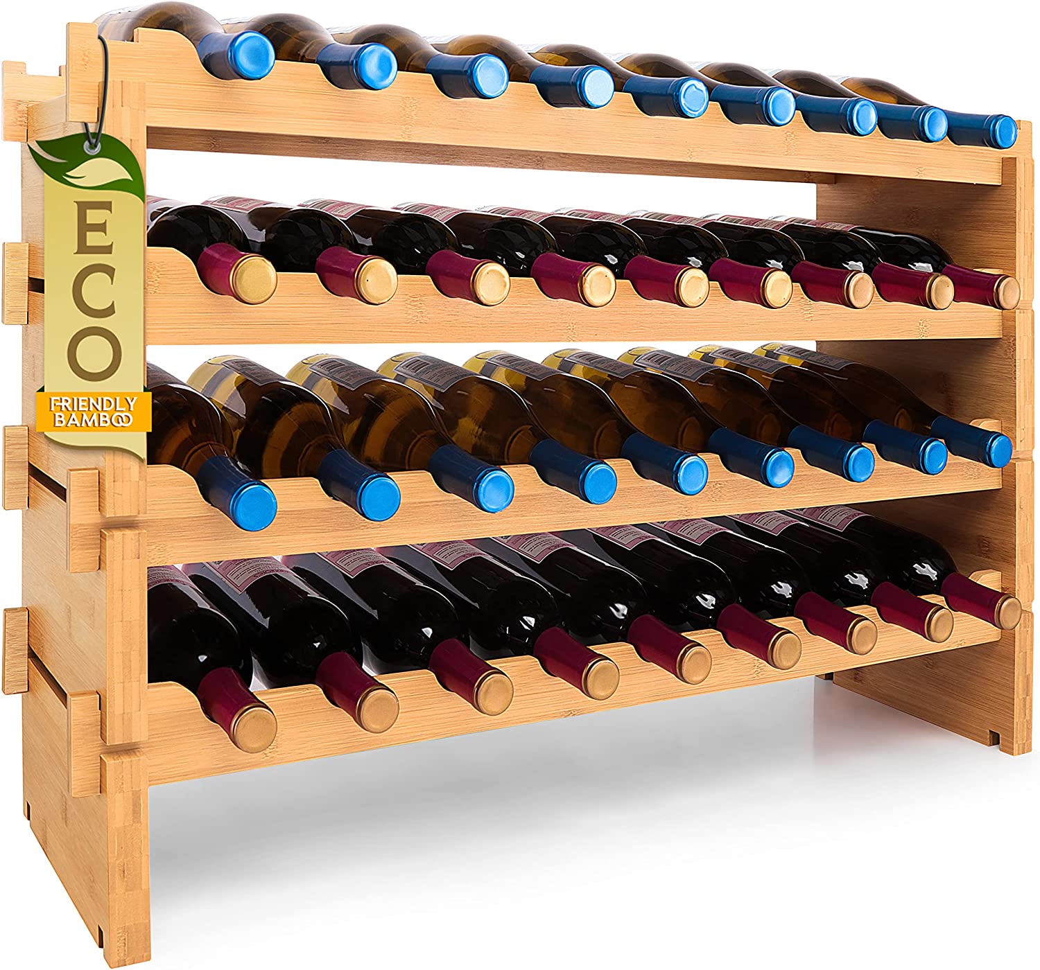 ZXNYH 72 Bottle Stackable Wine Rack, 33.5